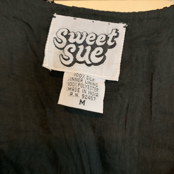 Sweet Sue Beaded Silk Shurg  Vest Size M - Picture 2 of 4